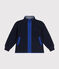 Chaqueta con cremallera de tejido polar para niño azul SMOKING