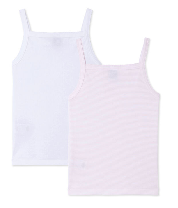Lote de 2 camisetas de tirantes para chica multicolor