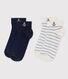 Lote de 2 pares de calcetines cortos de niña/niño