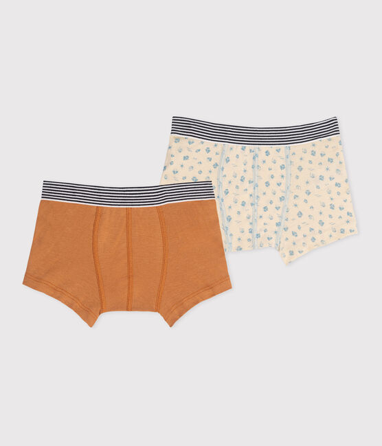 Juego de 2 bóxers infantiles de algodón estampado variante 3
