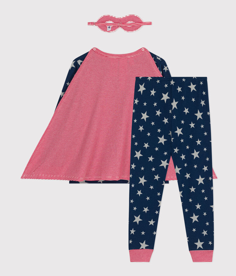 Pijama disfraz fluorescente de algod&oacute;n para ni&ntilde;o/a azul/multicolor