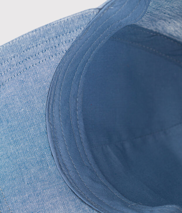 Gorra infantil de tejido vaquero celeste azul