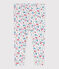 Leggings de algodón con estampado de flores para bebé blanco MARSHMALLOW/blanco MULTICO