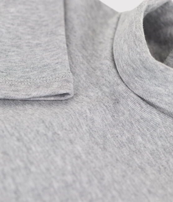 Body de manga larga con cuello vuelto para bebé gris FUMEE CHINE