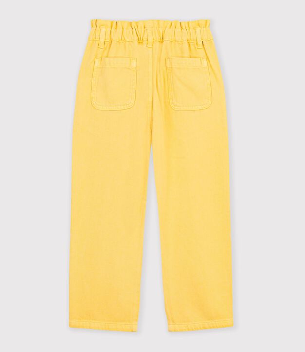 Pantal&oacute;n infantil de algod&oacute;n amarillo