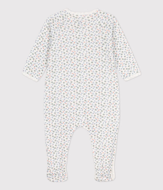 Pelele estampado de felpa para bebé blanco MARSHMALLOW/blanco MULTICO