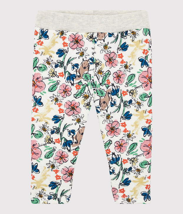 Pantal&oacute;n acolchado de beb&eacute;. blanco/multicolor