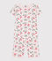 Pijama pirata infantil de algodón con estampado de flores rosa FLEUR/blanco MULTICO