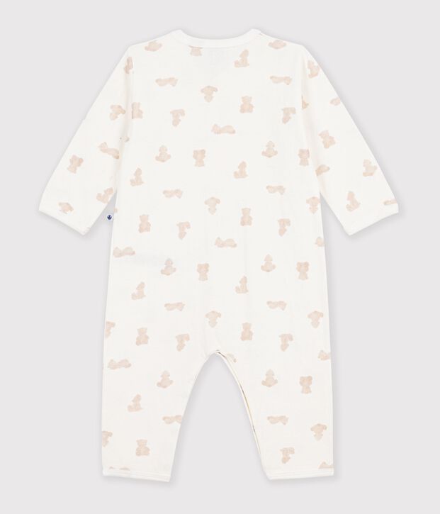 Pijama sin pies de t&uacute;bico con estampado de ositos para beb&eacute; blanco/BRUN