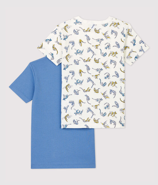 Juego de 2 camisetas de manga corta con estampado de panteras de niña de algodón orgánico variante 1