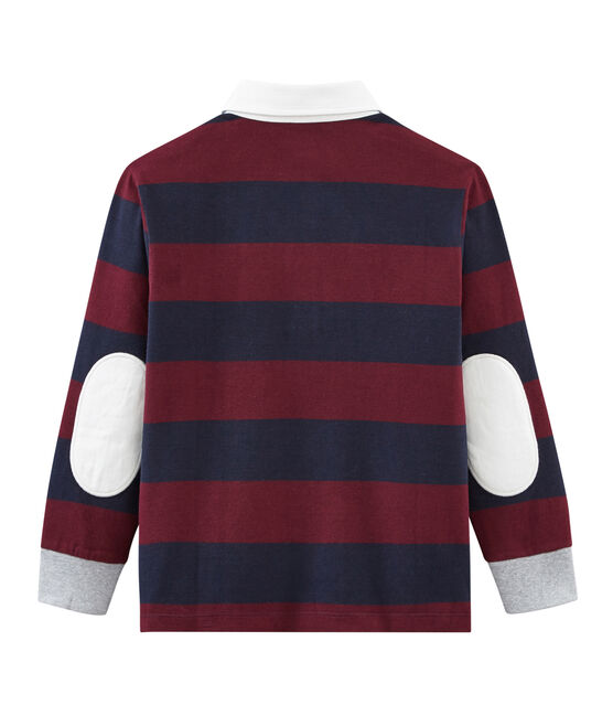 Polo de rugby de manga larga azul SMOKING/rojo OGRE