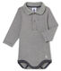 Body con cuello polo con la milrayas para bebé niño