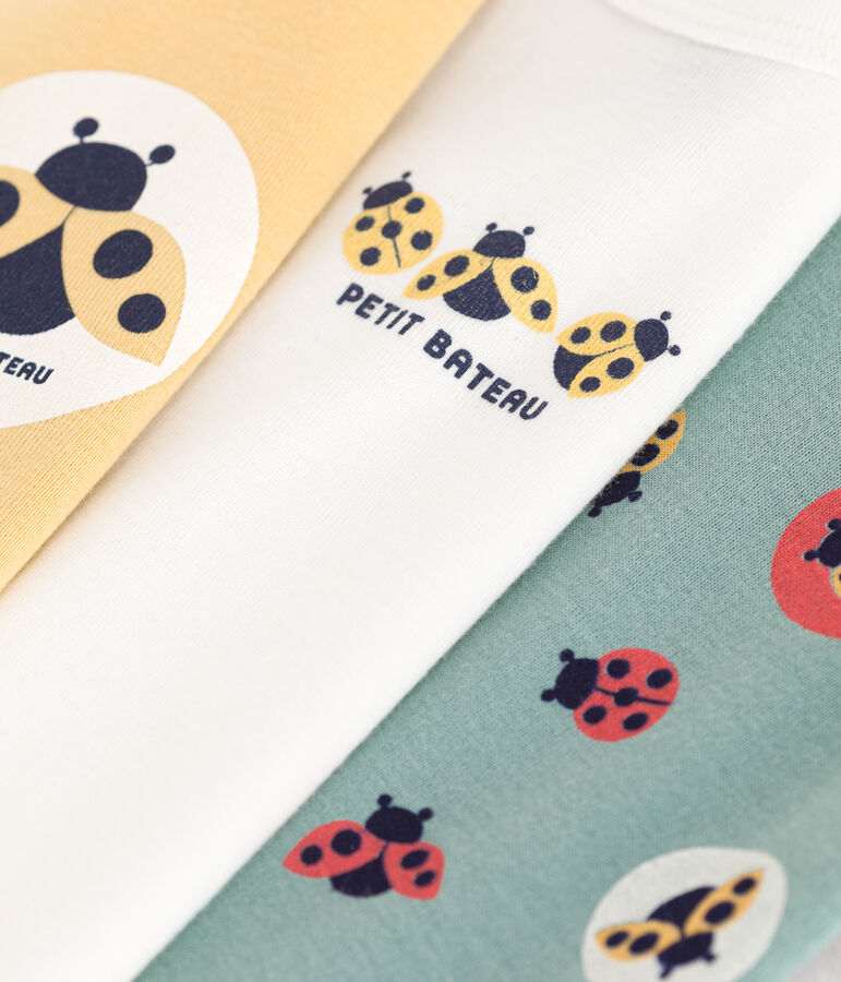 Juego de 3 bodis de tirantes de algod&oacute;n para beb&eacute; multicolor