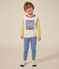Pijama infantil liso de algodón con motivo espacial azul BEACH/ MULTICO