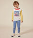 Pijama infantil liso de algodón con motivo espacial