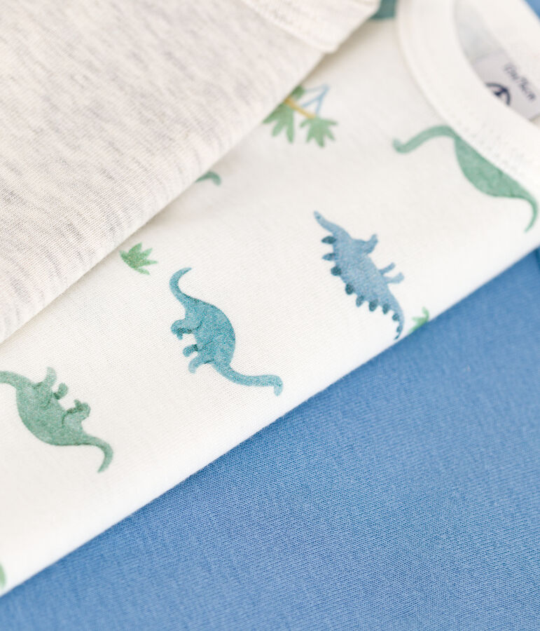 Juego de 3 bodis estampados de algod&oacute;n de manga corta para beb&eacute; multicolor