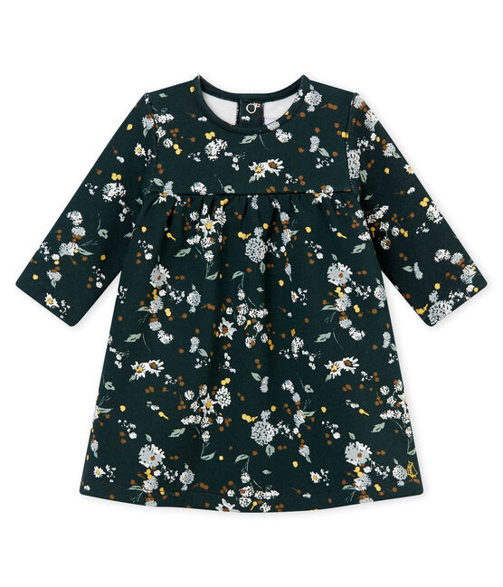 Vestido estampado para bebé niña verde SHERWOOD/blanco MULTICO