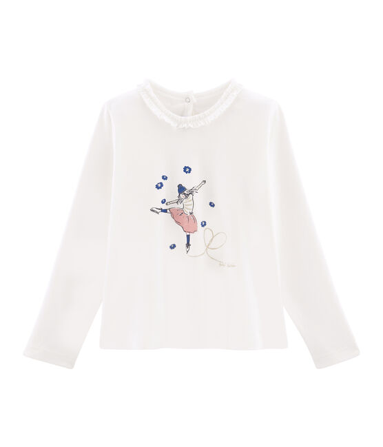 Camiseta de manga larga para niña blanco MARSHMALLOW