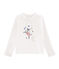Camiseta de manga larga para niña blanco MARSHMALLOW