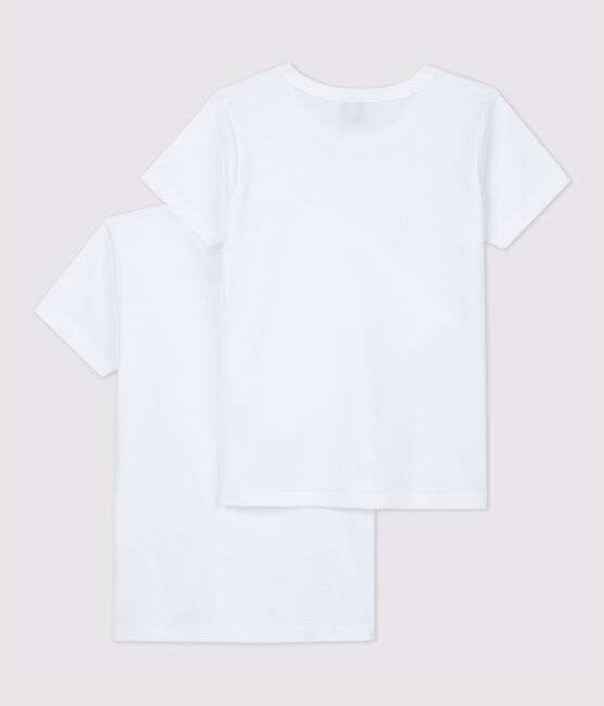 Lote de 2 camisetas de manga corta blancas de niño variante 1