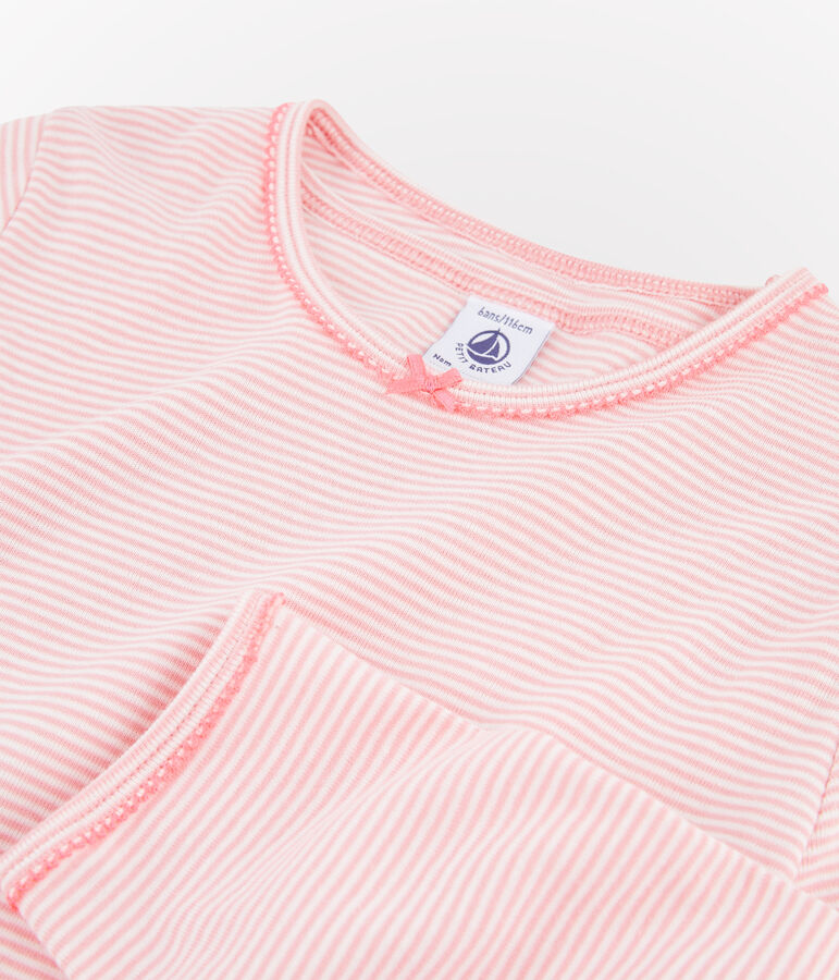 Par de pijamas para ni&ntilde;a de tejido acanalado multicolor