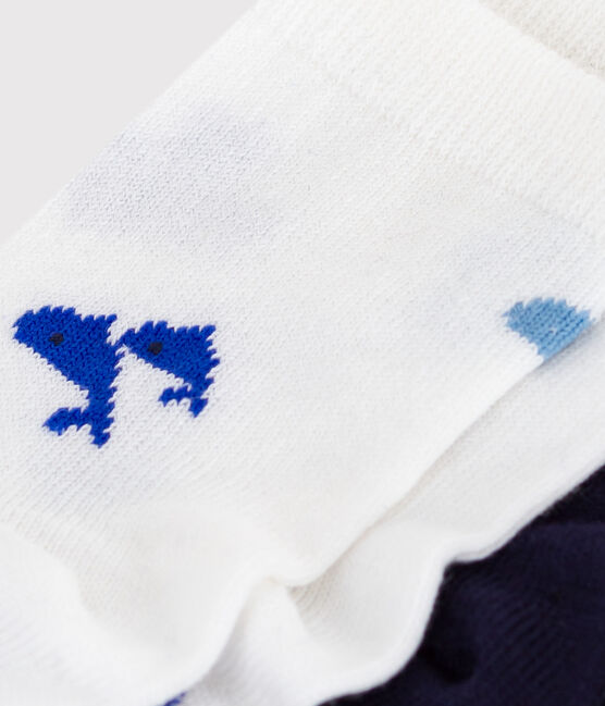 2 pares de calcetines de algodón con estampado de ballena para bebé variante 1