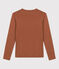 Camiseta de algodón L'ICONIQUE con cuello redondo para mujer marron CINA