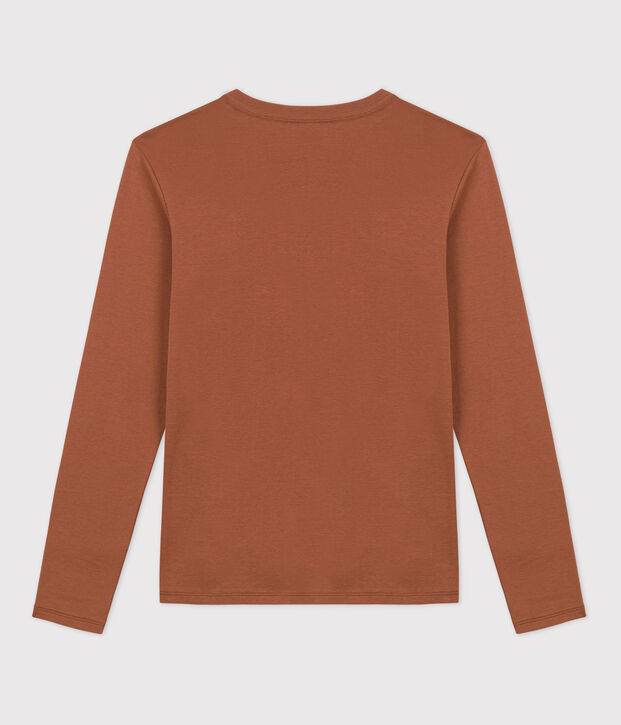 Camiseta de algod&oacute;n L'ICONIQUE con cuello redondo para mujer marron