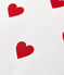 Cojín de corazón rojo de popelina blanco MARSHMALLOW/rojo TERKUIT
