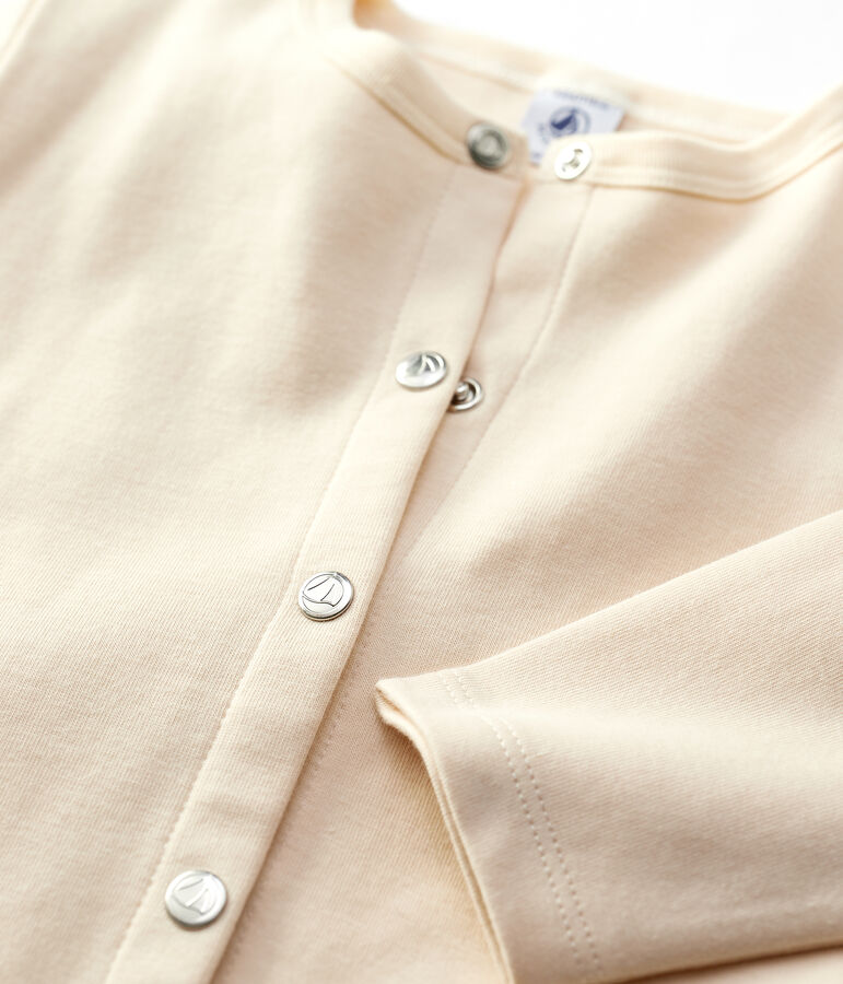 C&aacute;rdigan de algod&oacute;n de ni&ntilde;a crudo