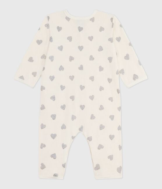 Pijama sin pies de algodón estampado para bebé crudo MILK/ ARGENT