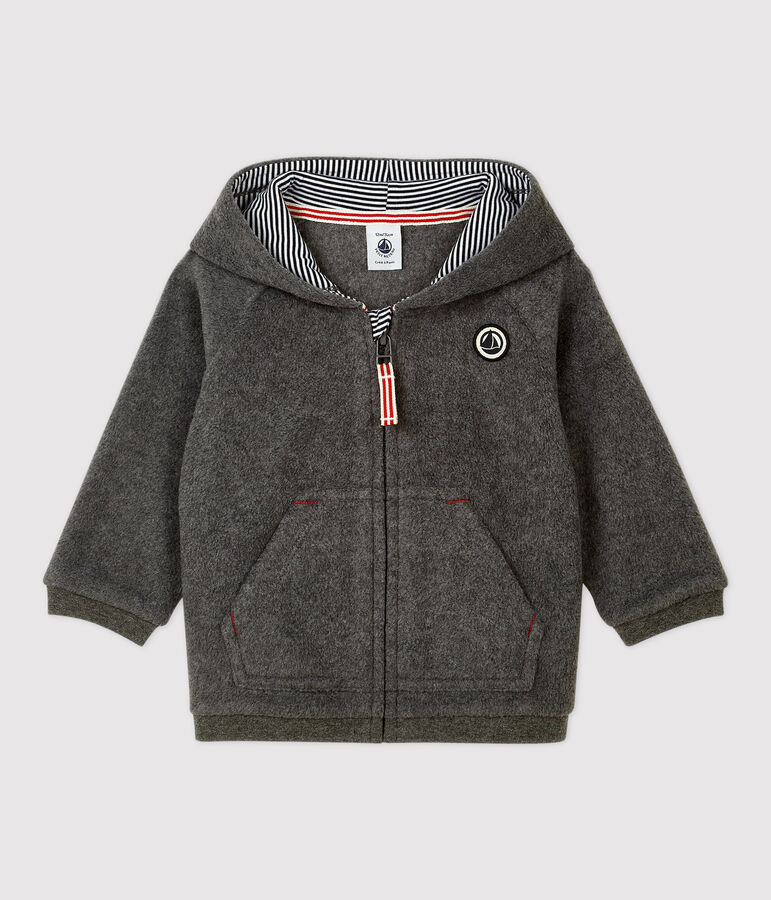 Sudadera de tejido polar de beb&eacute;. gris
