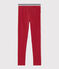 Jeggings de algodón de elastano de niña rojo TERKUIT