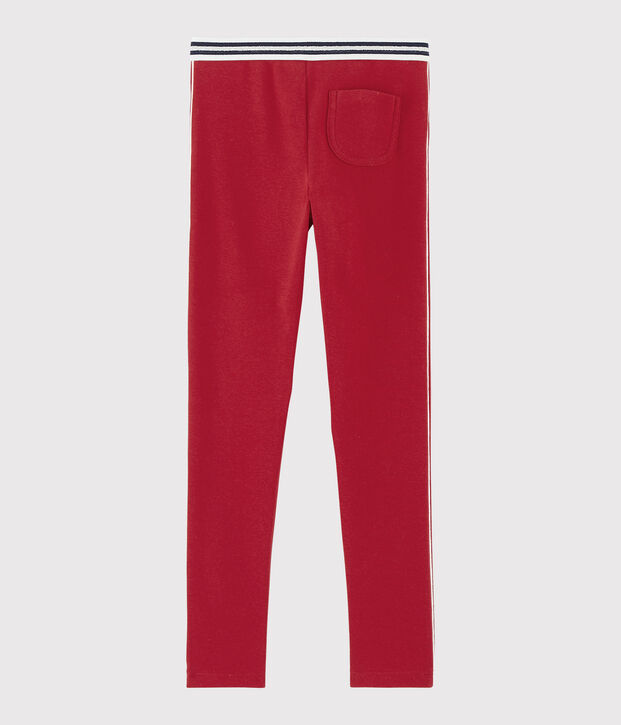 Jeggings de algod&oacute;n de elastano de ni&ntilde;a rojo