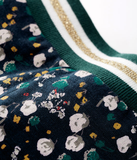 Pantalón de túbico estampado para bebé niña azul SMOKING/blanco MULTICO