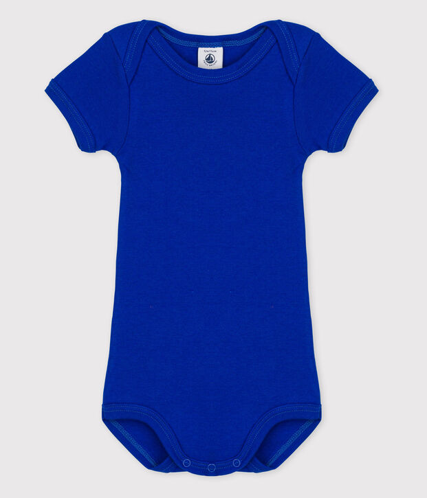 Bodi de manga corta de beb&eacute; ni&ntilde;a azul