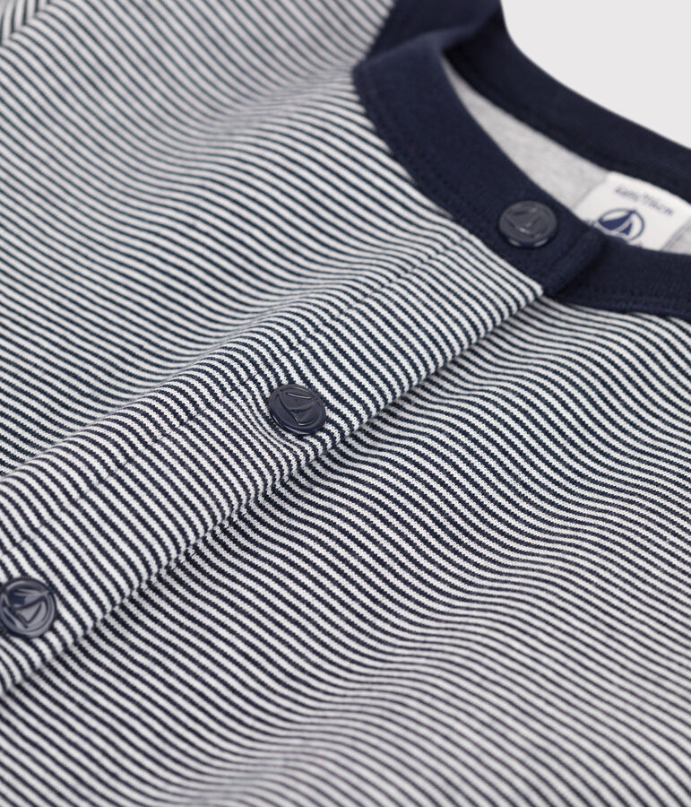 C&aacute;rdigan de punto doble para ni&ntilde;a azul SMOKING/blanco MARSHMALLOW