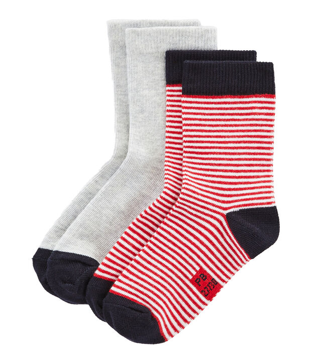 Lote de 2 pares de calcetines infantiles unisex multicolor
