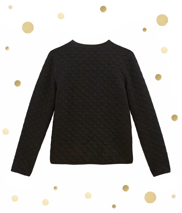 C&aacute;rdigan para mujer acolchado negro/amarillo