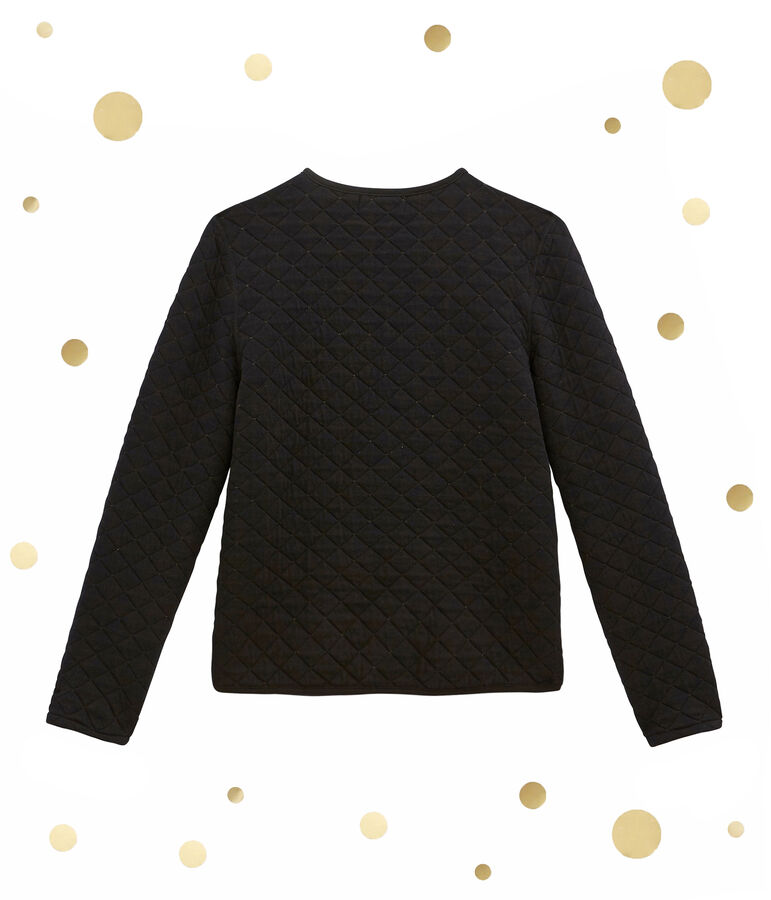 C&aacute;rdigan para mujer acolchado negro/amarillo