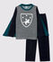 Pijama de caballero de niño de terciopelo azul SMOKING/blanco MULTICO