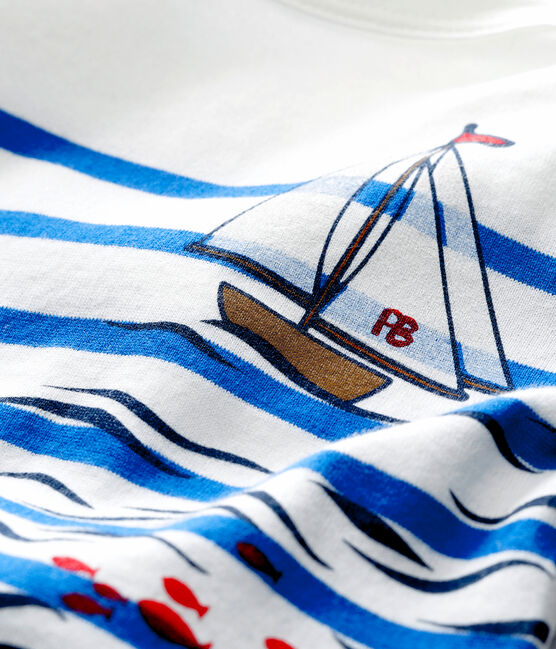 Marinera creativa para bebé niño blanco MARSHMALLOW/azul PERSE