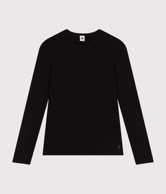 Camiseta L'ICONIQUE de algodón de punto «cocotte» para mujer negro BLACK