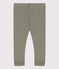 Leggings lisos de algodón para bebé verde MARECAGE