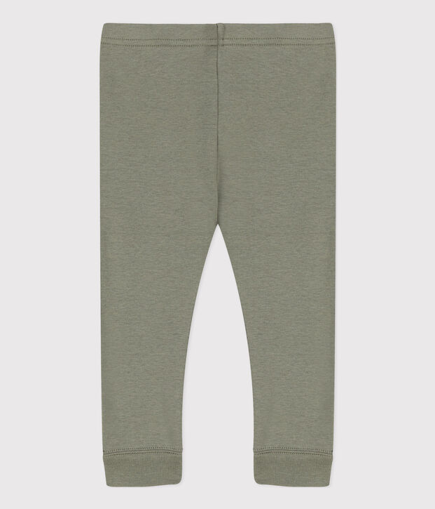 Leggings lisos de algod&oacute;n para beb&eacute; verde