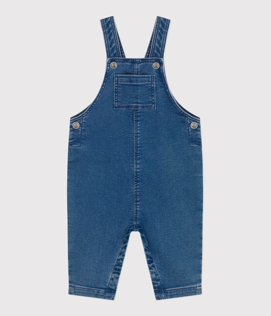 Peto largo de tejido denim con elastano para bebé azul BLEU DELAVE