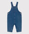 Peto largo de tejido denim con elastano para bebé azul BLEU DELAVE