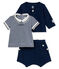 Conjunto 3 piezas corto para bebé niño variante 1