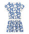 Vestido estampado para niña blanco MARSHMALLOW/azul PERSE