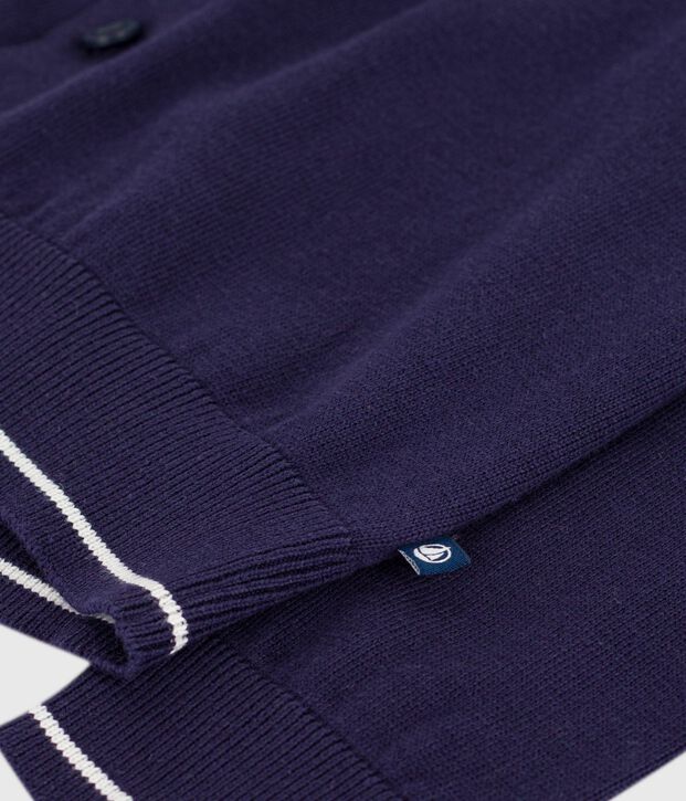 C&aacute;rdigan infantil liso de algod&oacute;n SOIR